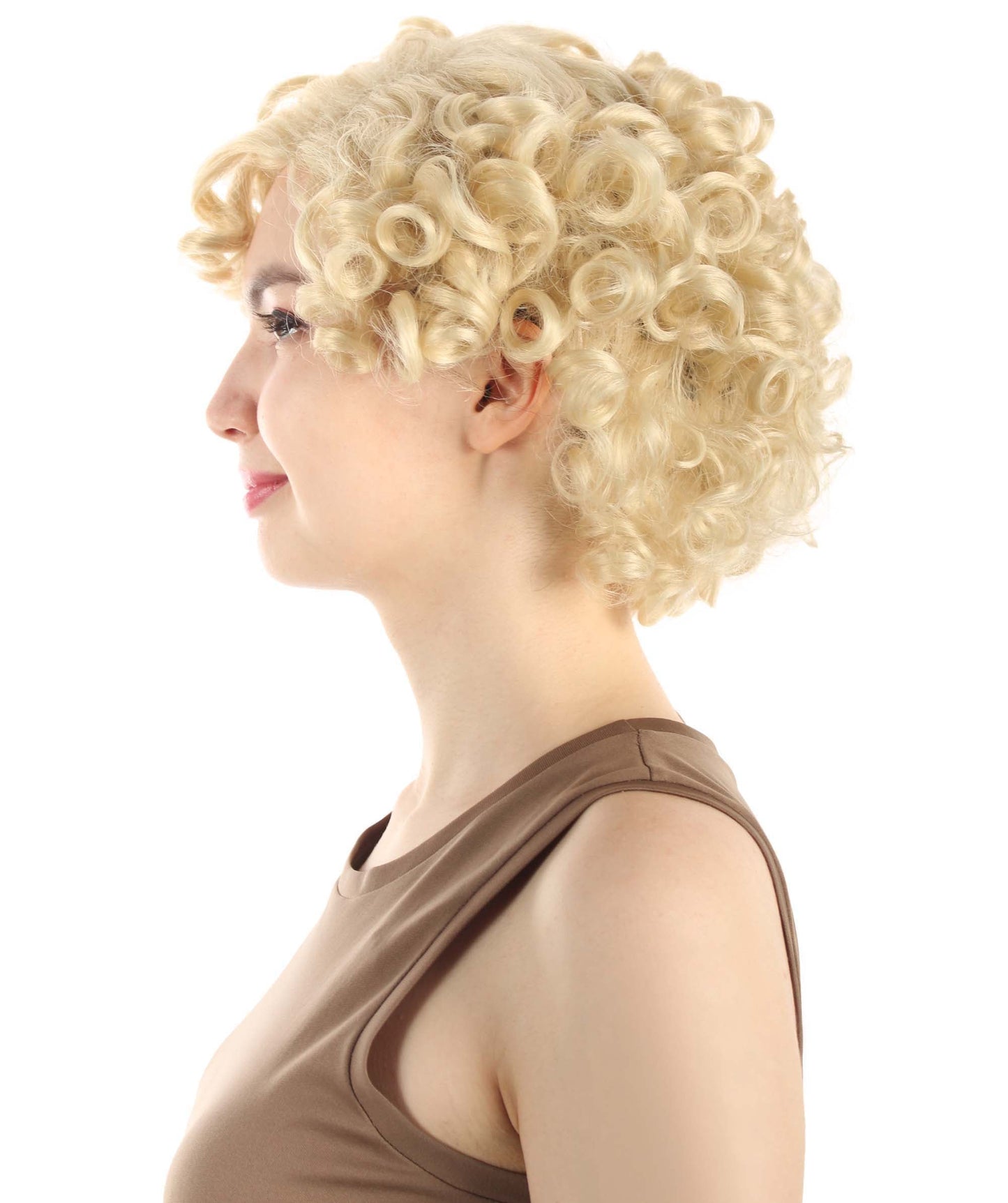 Doll Curly Womens Wig Collection | Character Fancy Halloween Wig | Premium Breathable Capless Cap | HPO