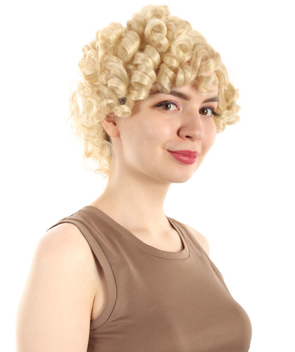 Doll Curly Womens Wig Collection | Character Fancy Halloween Wig | Premium Breathable Capless Cap | HPO