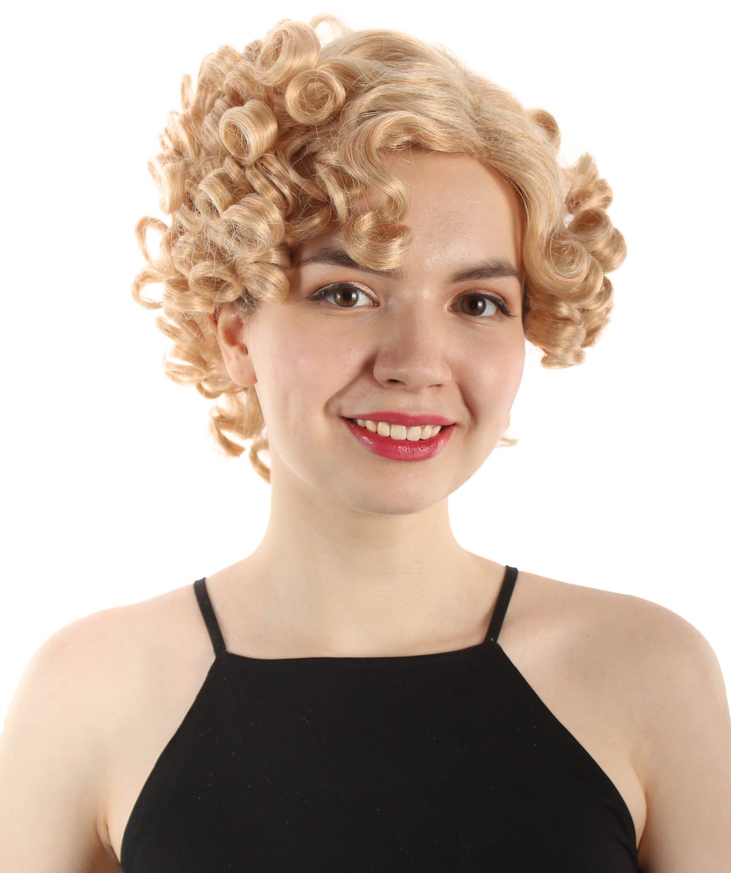 Doll Curly Womens Wig Collection | Character Fancy Halloween Wig | Premium Breathable Capless Cap | HPO