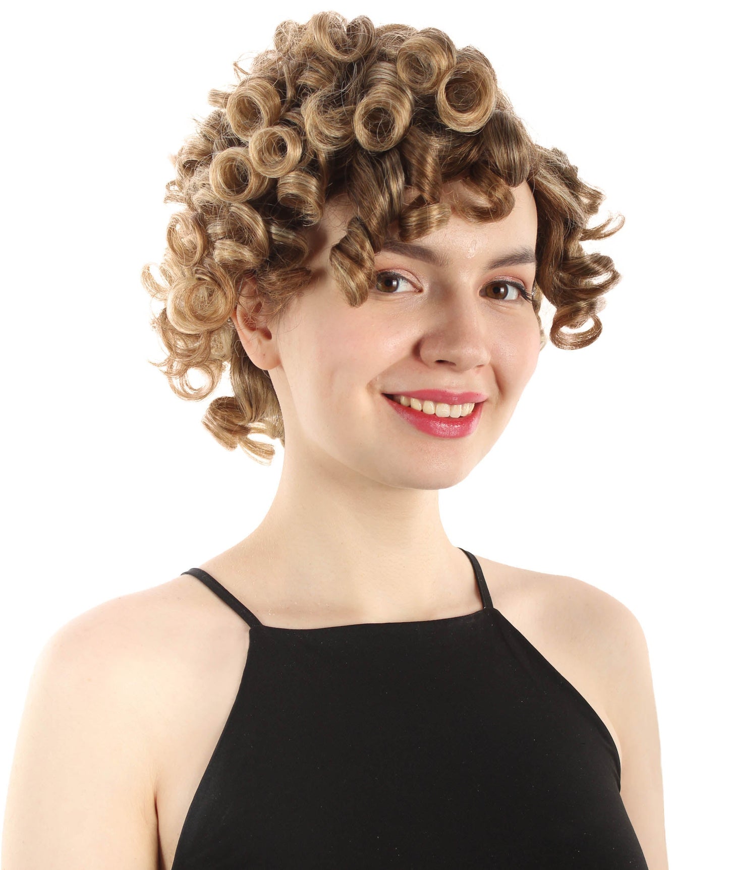 Doll Curly Womens Wig Collection | Character Fancy Halloween Wig | Premium Breathable Capless Cap | HPO