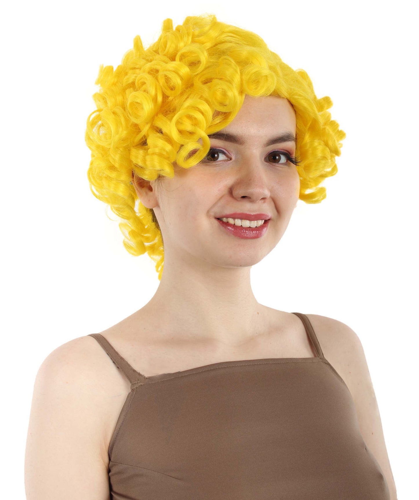 Doll Curly Womens Wig Collection | Character Fancy Halloween Wig | Premium Breathable Capless Cap | HPO