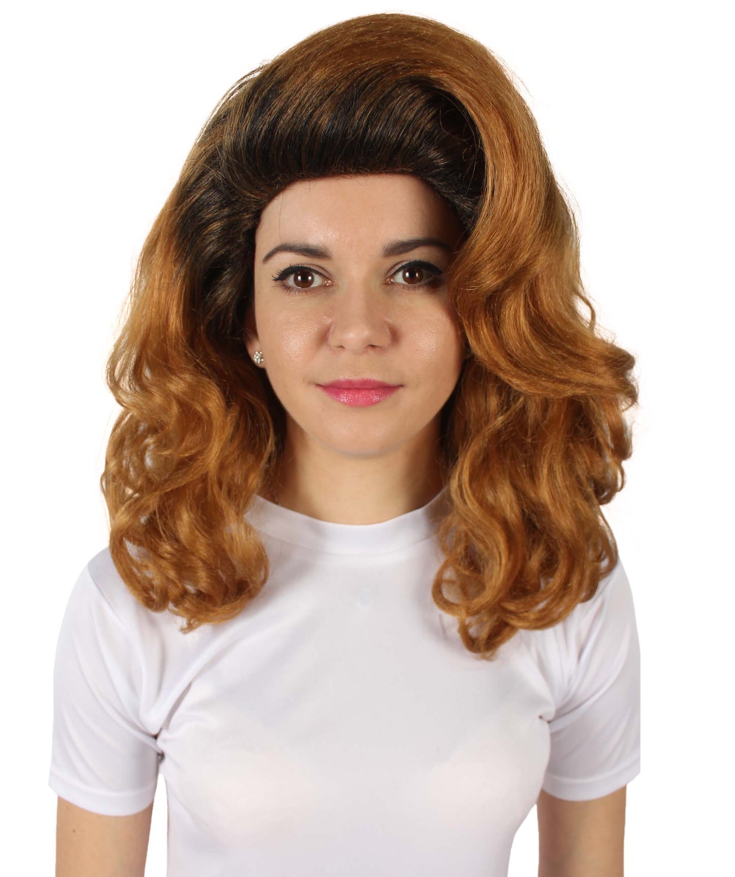 Unisex Drag Race Retro Brown Wavy Miss America Wig