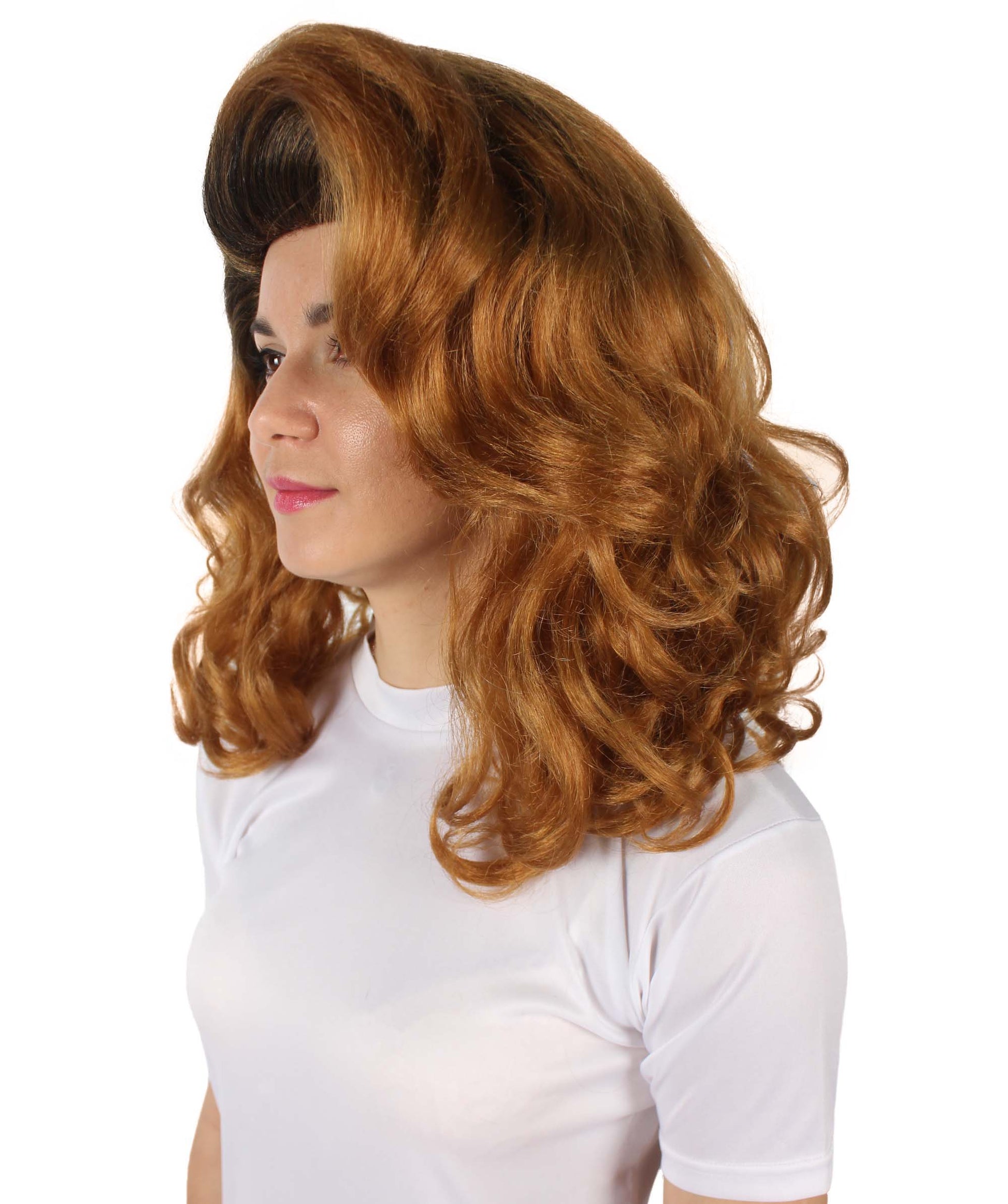 Unisex Drag Race Retro Brown Wavy Miss America Wig