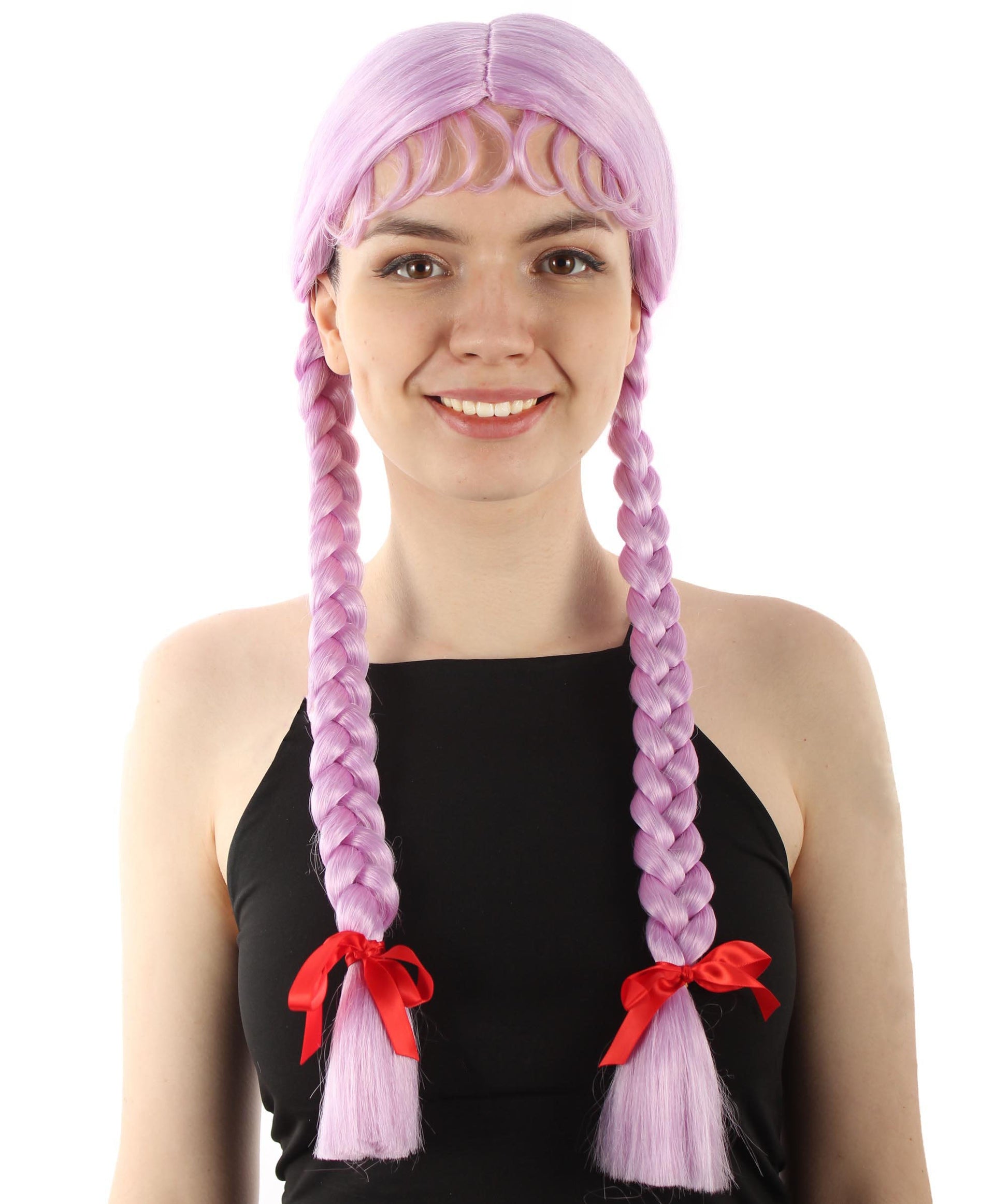 Light Purple Multiple Colors Option Long Braided Wig