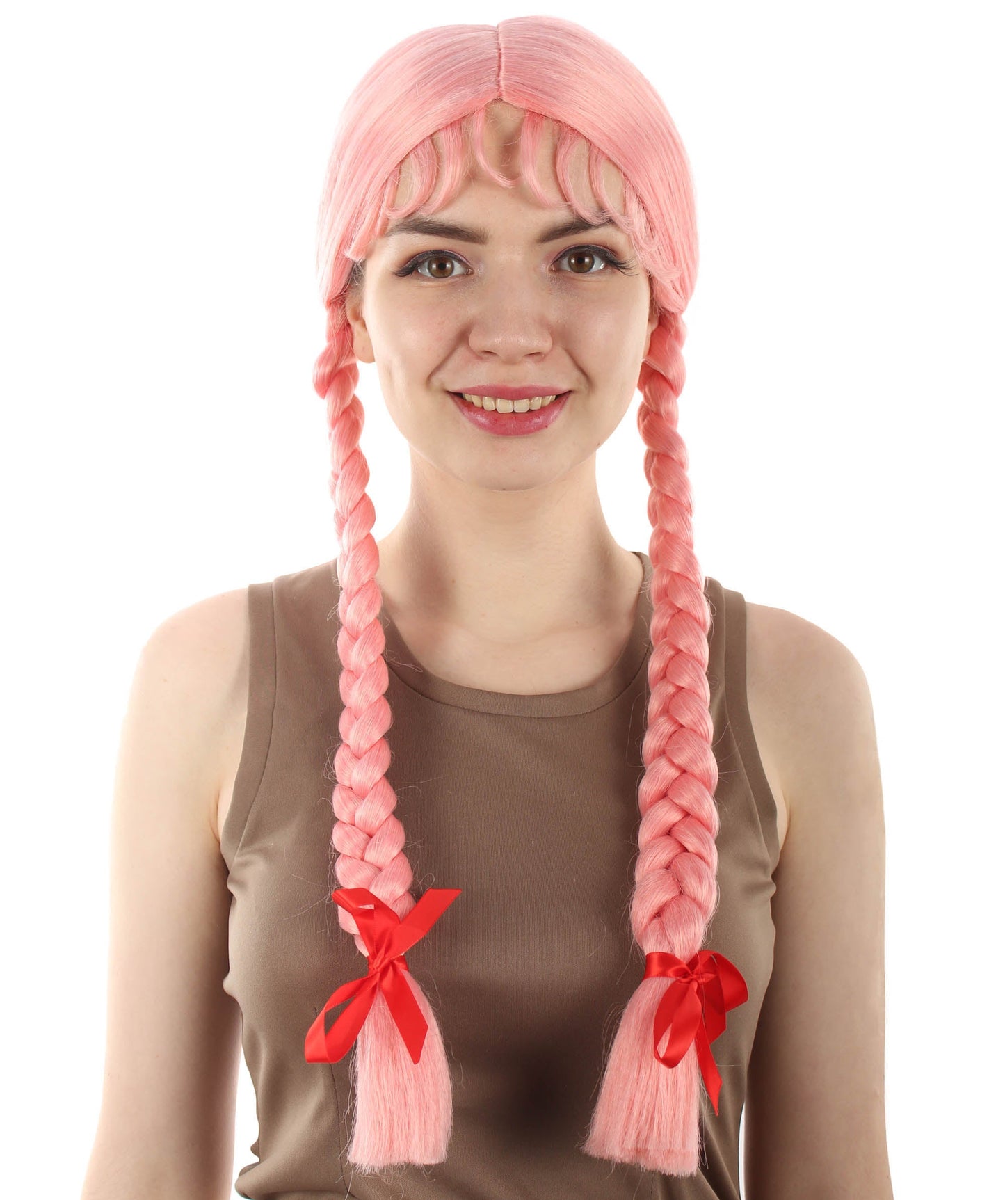 Pink Multiple Colors Option Long Braided Wig