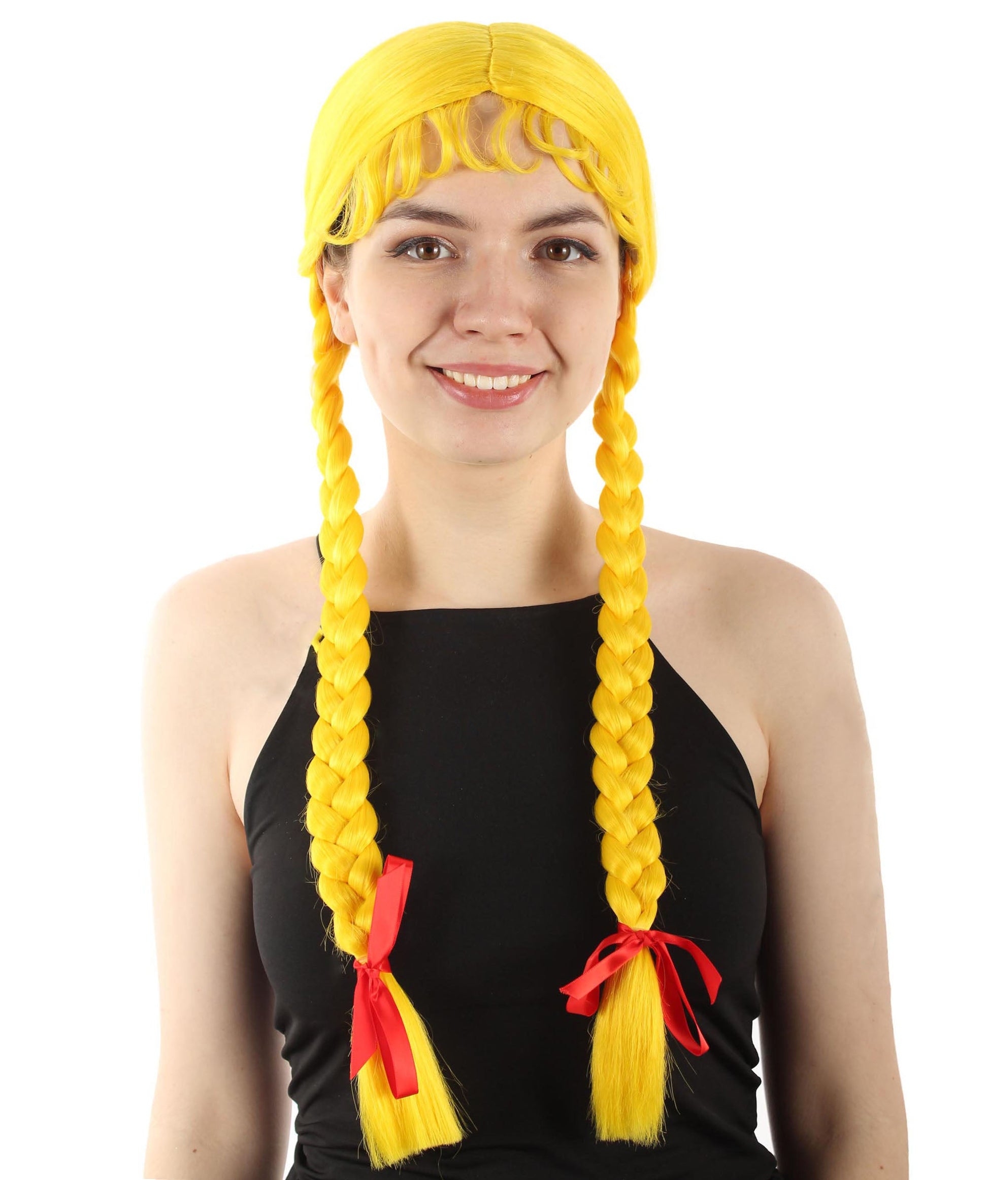 Yellow Multiple Colors Option Long Braided Wig