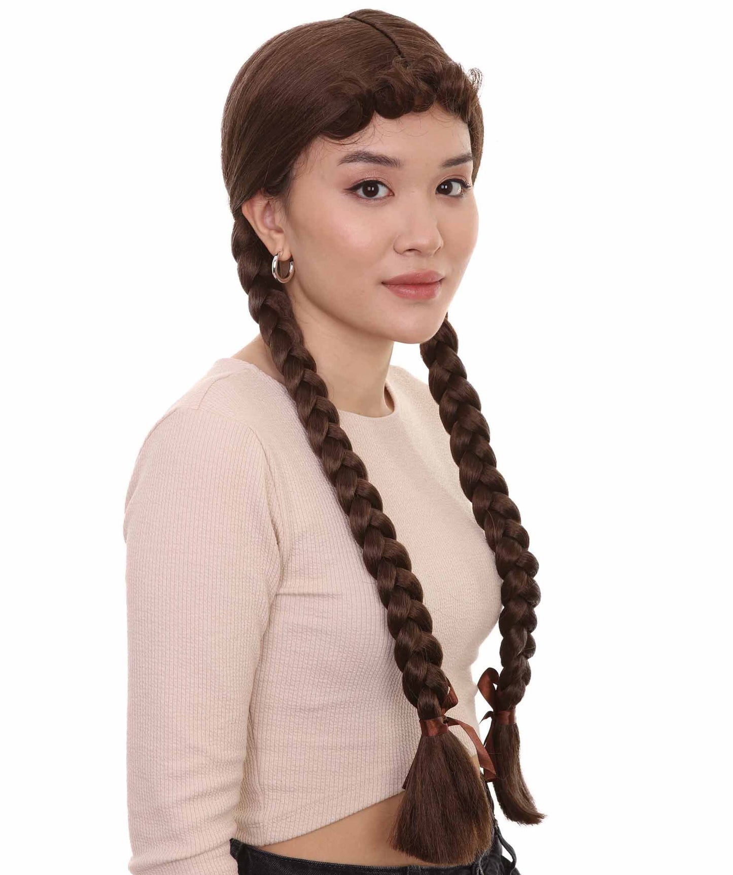 Dark Brown Multiple Colors Option Long Braided Wig