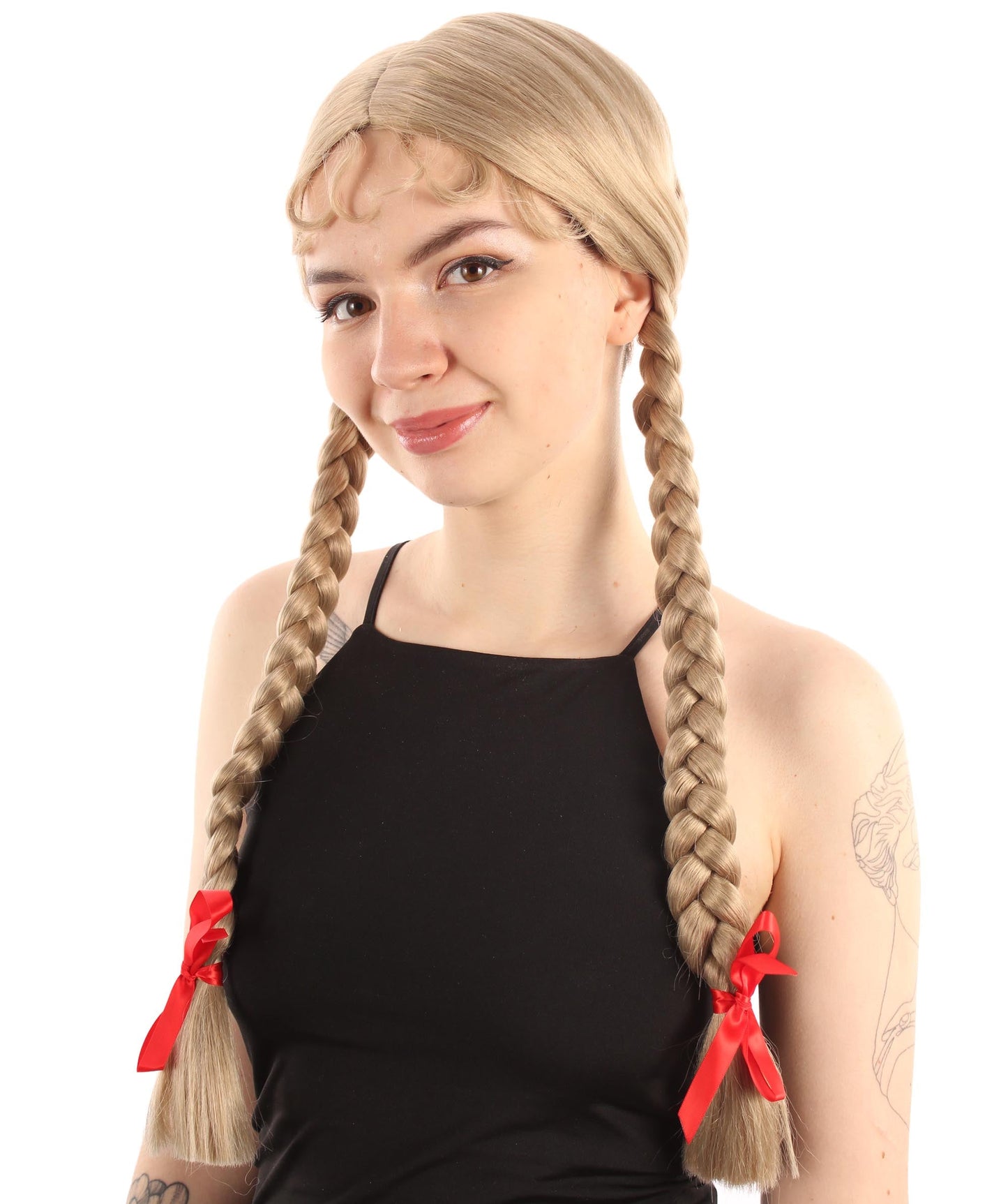 Beige Multiple Colors Option Long Braided Wig