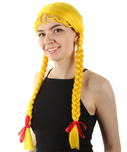 Yellow Multiple Colors Option Long Braided Wig