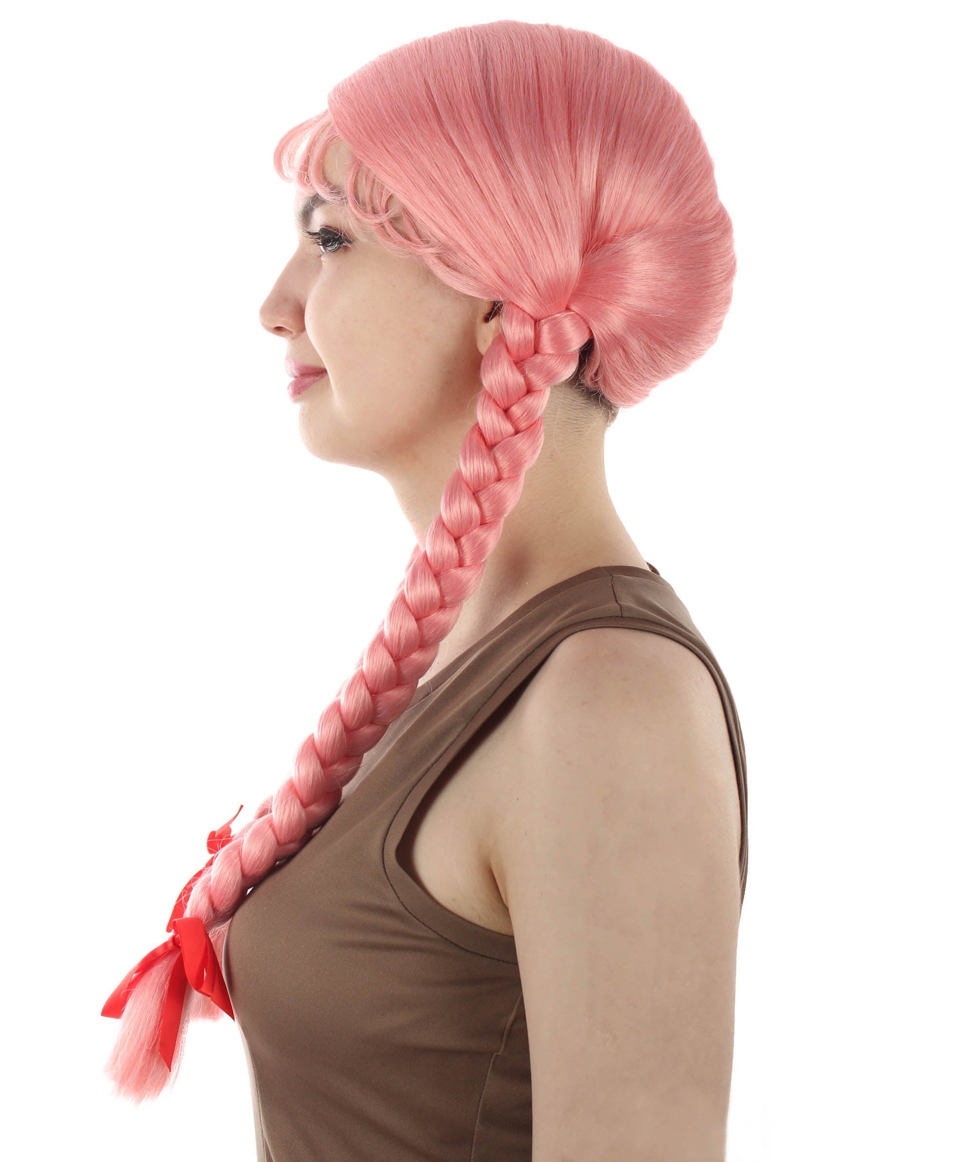 Pink Multiple Colors Option Long Braided Wig