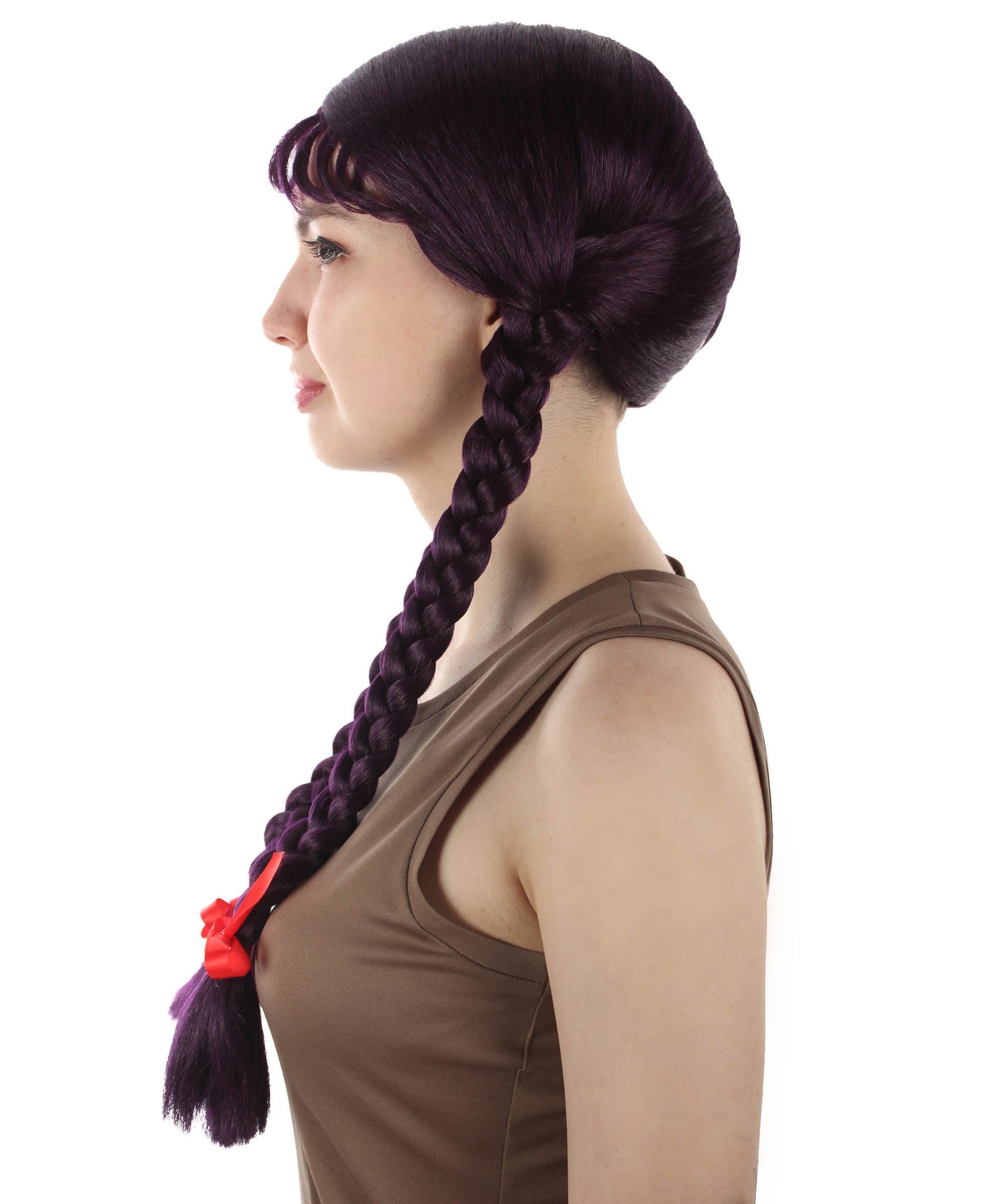 Dark Purple Multiple Colors Option Long Braided Wig