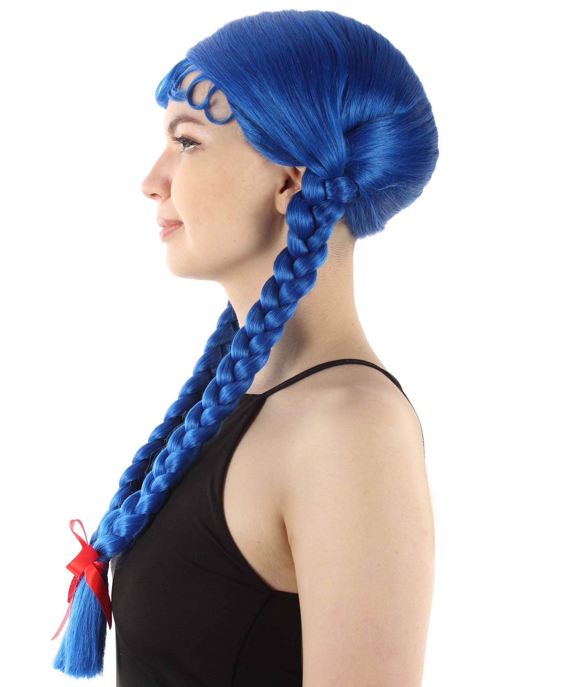 Dark Blue Multiple Colors Option Long Braided Wig