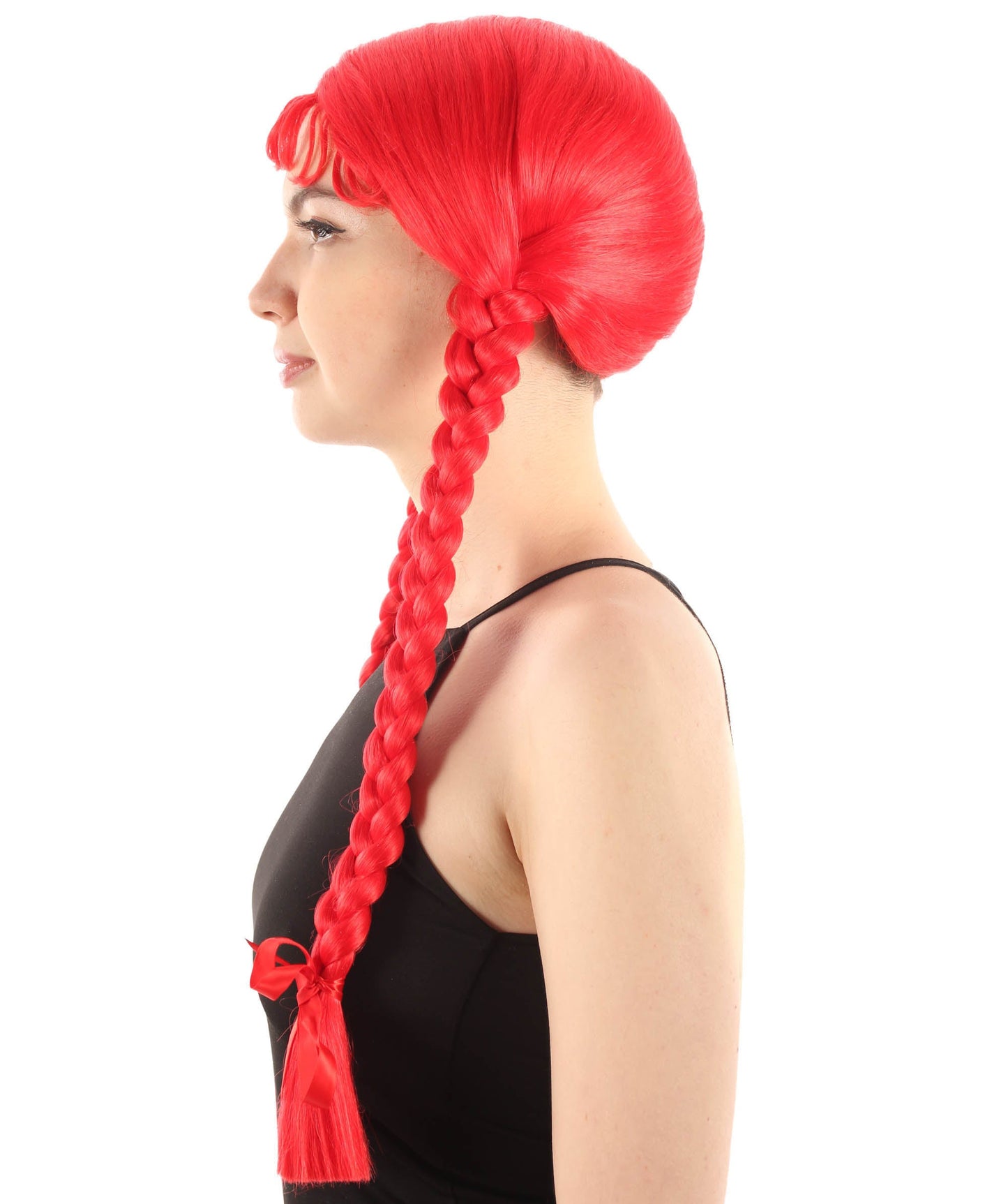 Red Multiple Colors Option Long Braided Wig