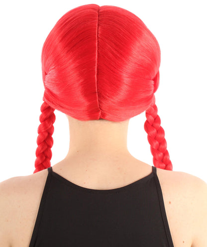 Red Multiple Colors Option Long Braided Wig