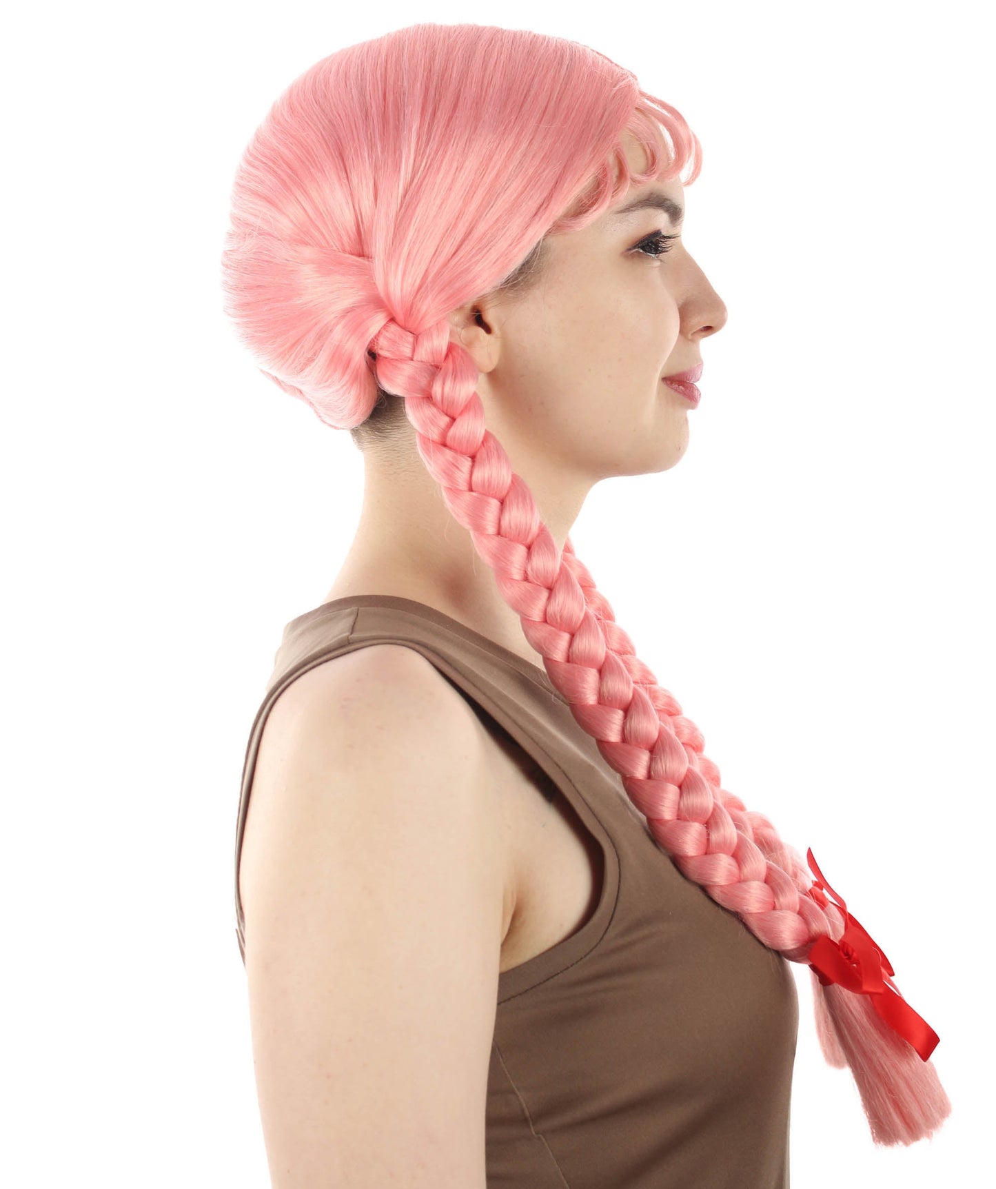 Pink Multiple Colors Option Long Braided Wig