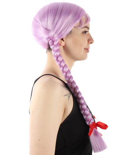 Light Purple Multiple Colors Option Long Braided Wig