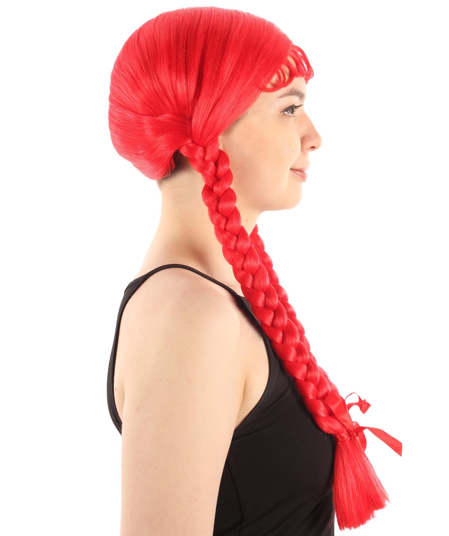 Red Multiple Colors Option Long Braided Wig