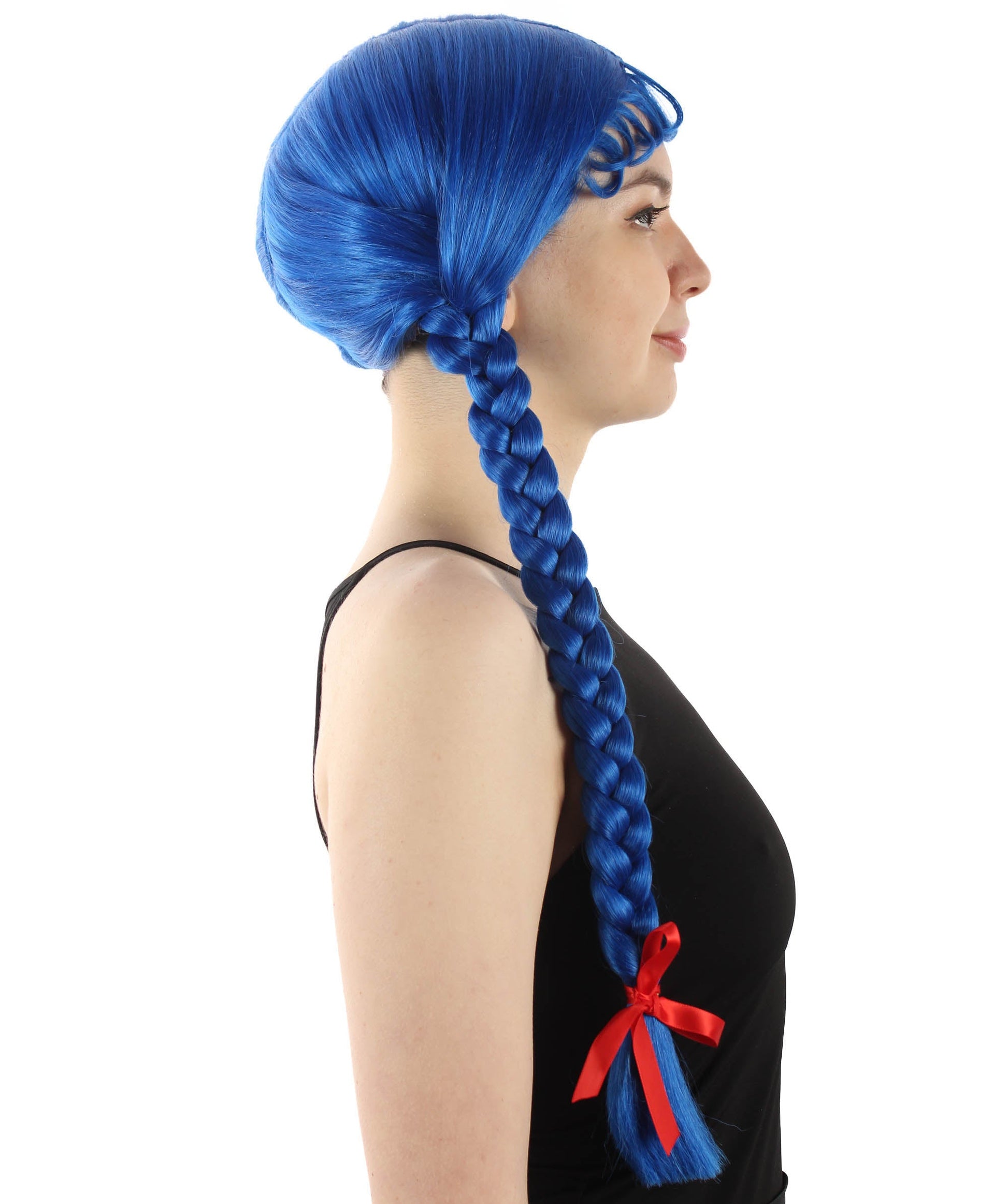 Dark Blue Multiple Colors Option Long Braided Wig