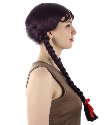 Dark Purple Multiple Colors Option Long Braided Wig