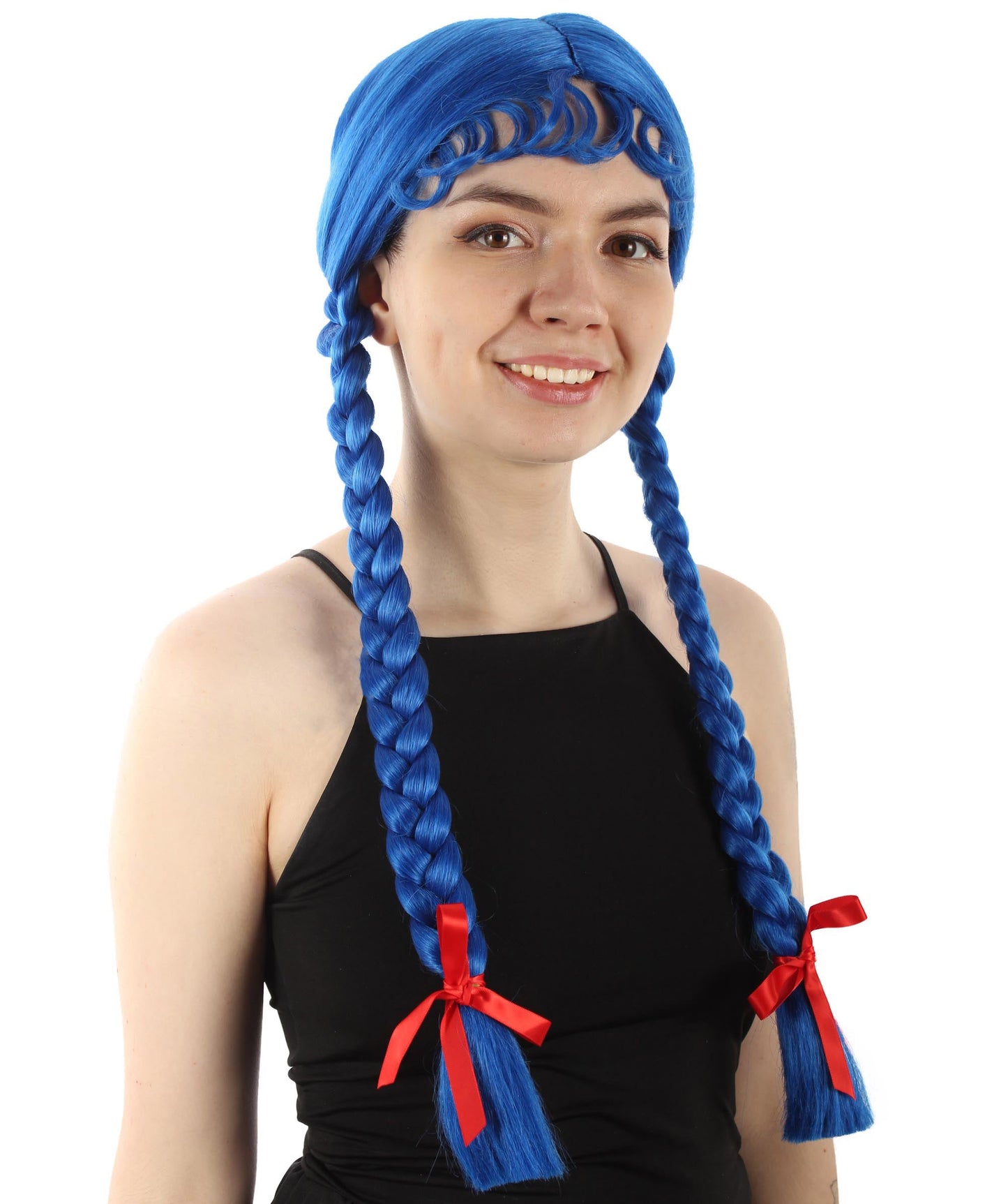 Dark Blue Multiple Colors Option Long Braided Wig