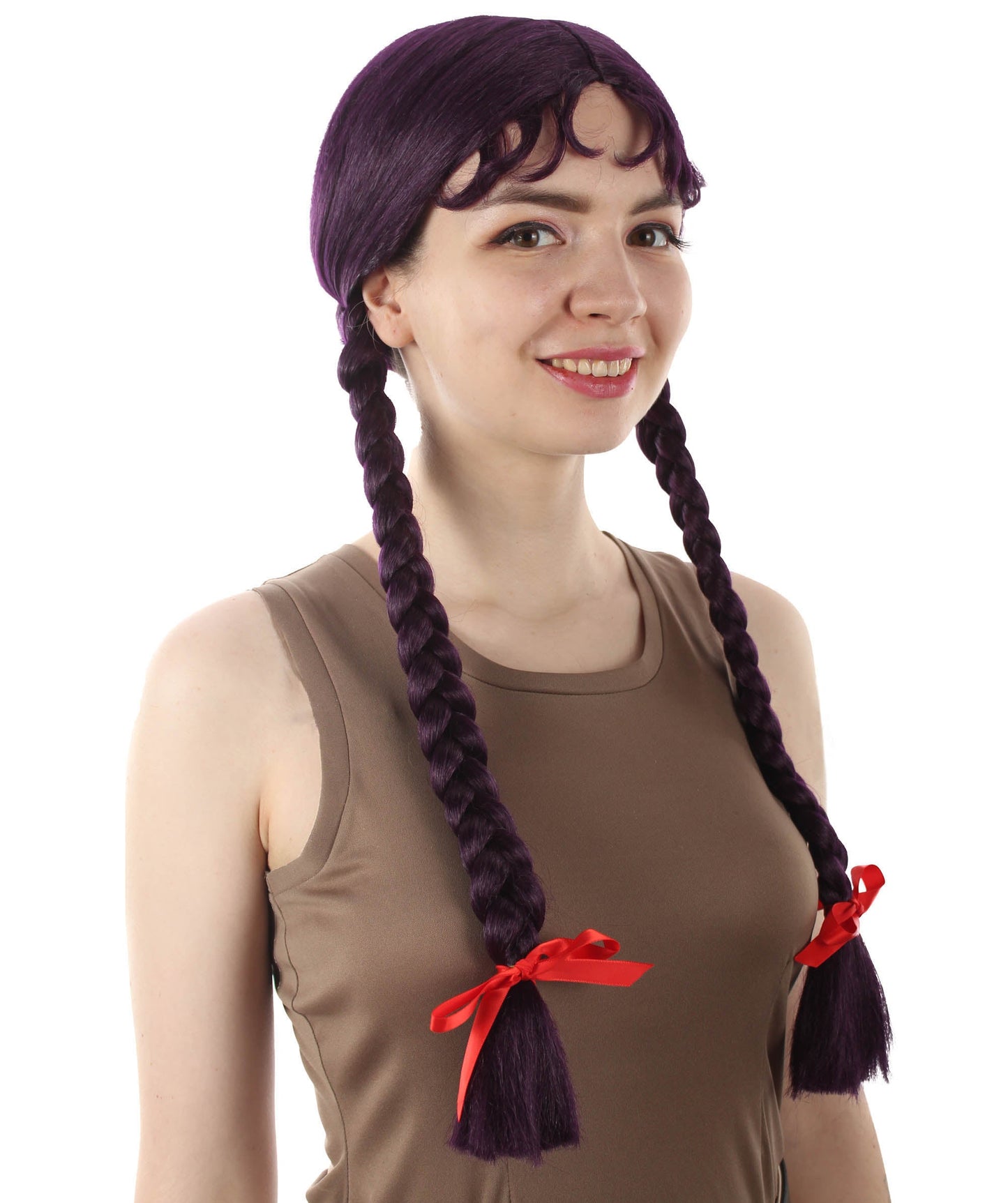 Dark Purple Multiple Colors Option Long Braided Wig