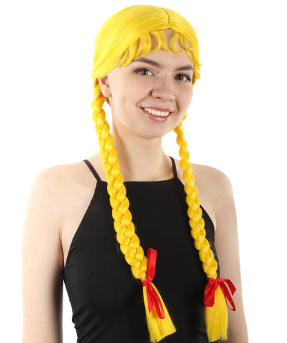 Yellow Multiple Colors Option Long Braided Wig