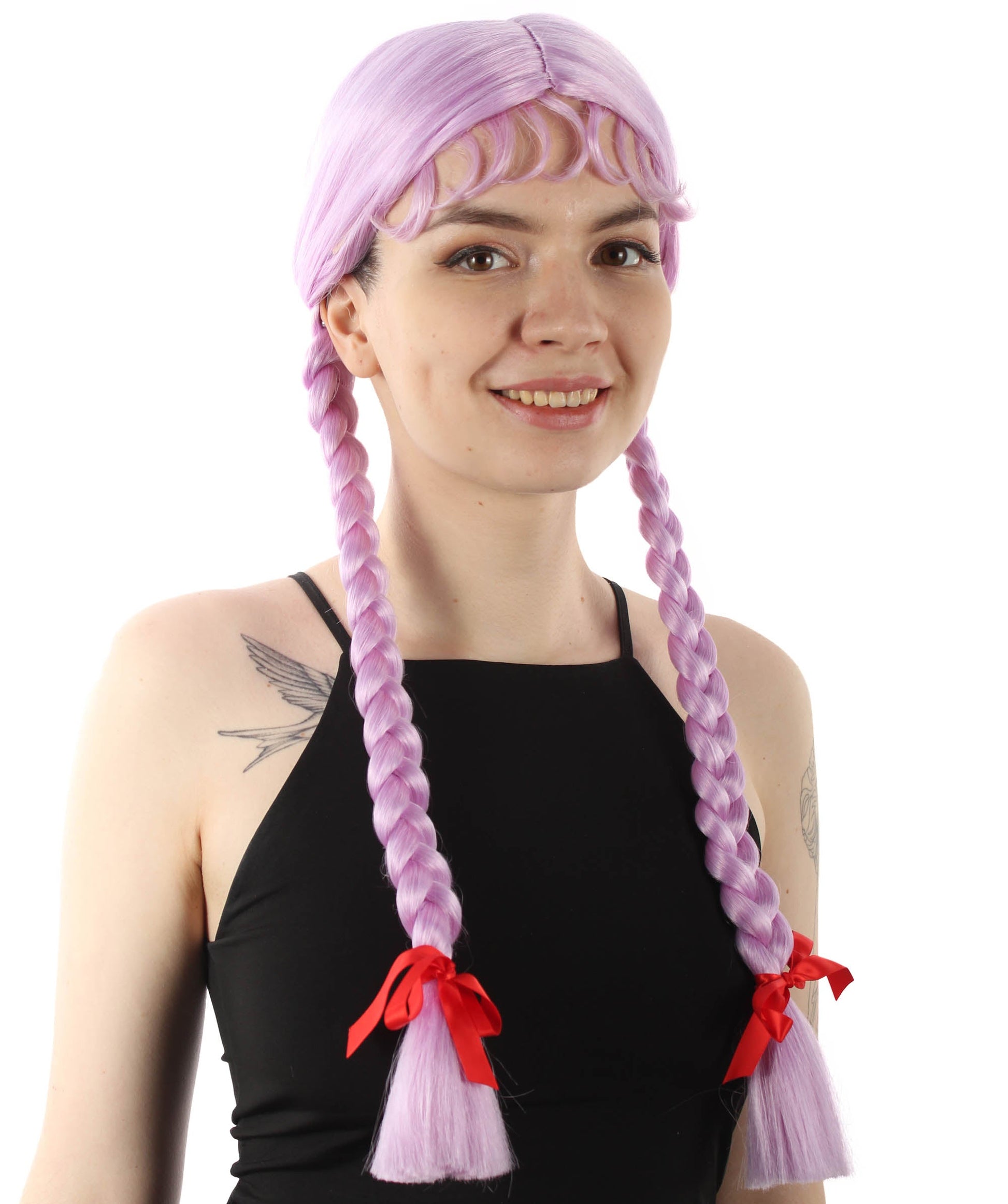 Light Purple Multiple Colors Option Long Braided Wig