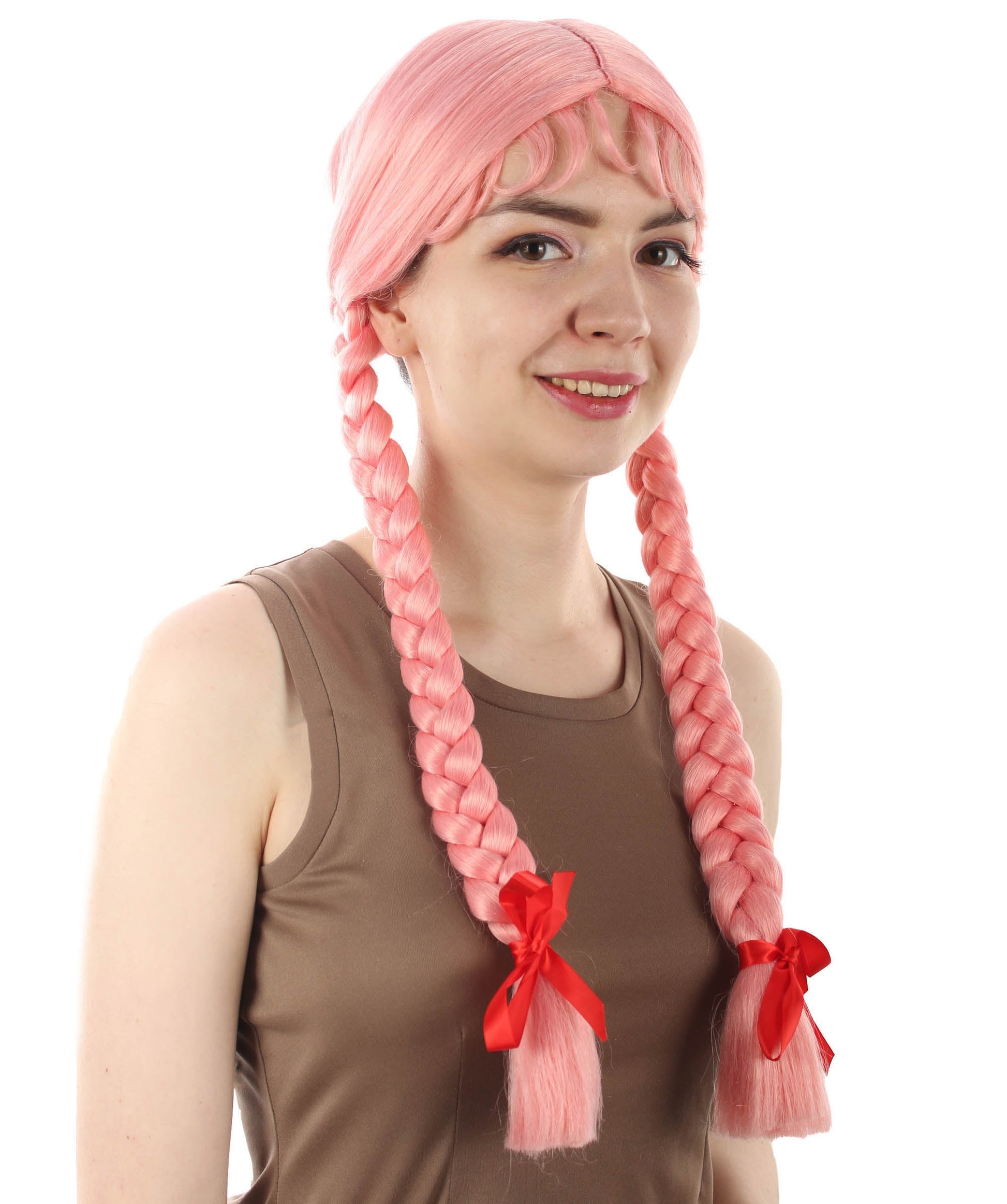 Pink Multiple Colors Option Long Braided Wig