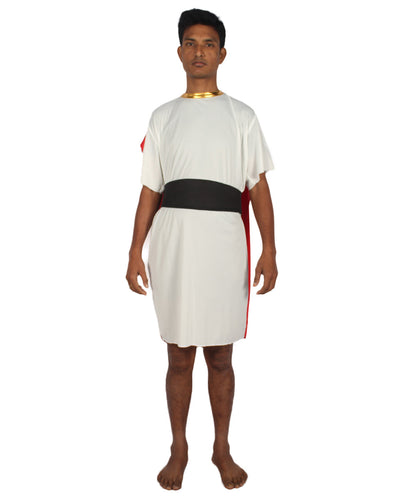 Men's Roman Dictator Historical Costume | Red & White Fancy Costume