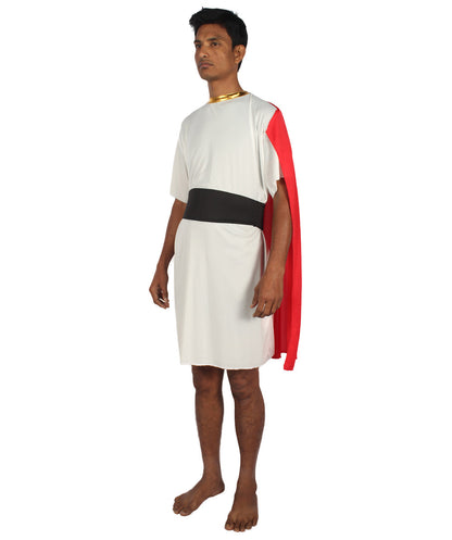 Men's Roman Dictator Historical Costume | Red & White Fancy Costume