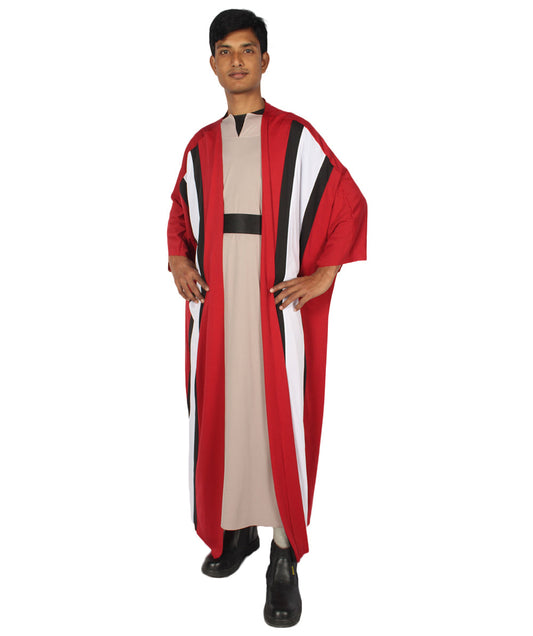 Men's Biblical Moses Religious Costume | Red White Fancy Costume