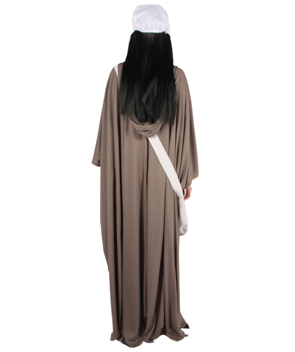 Women's Robe Handmaid Costume with Bag and Bonnet | Grey Fancy Costume