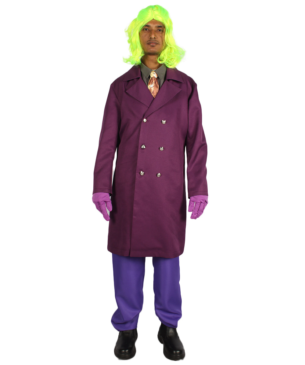 Men's Deluxe Clown Theatrical Suit Costume | Multi Color Halloween Costume