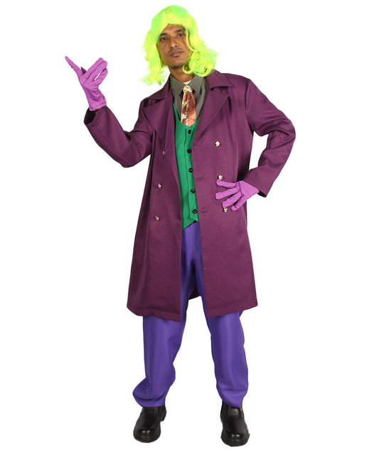 Men's Deluxe Clown Theatrical Suit Costume | Multi Color Halloween Costume