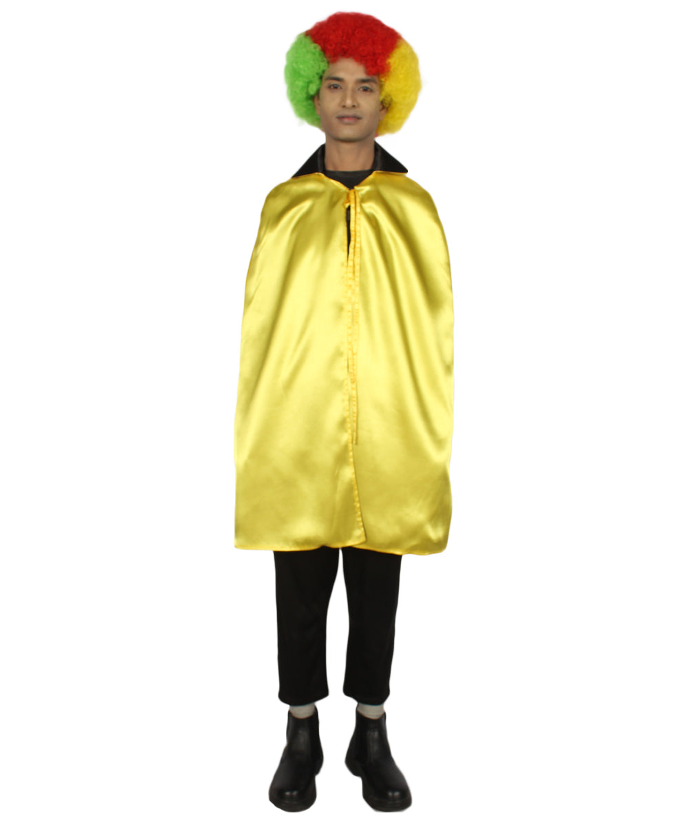 Yellow/Black Reversible Vampire Cape Costume