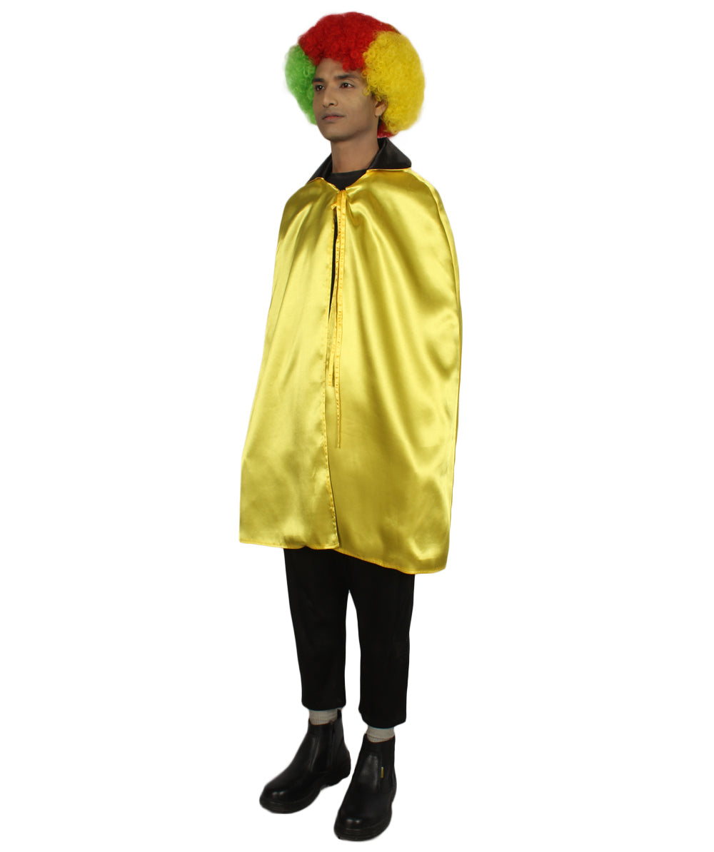 Yellow/Black Reversible Vampire Cape Costume