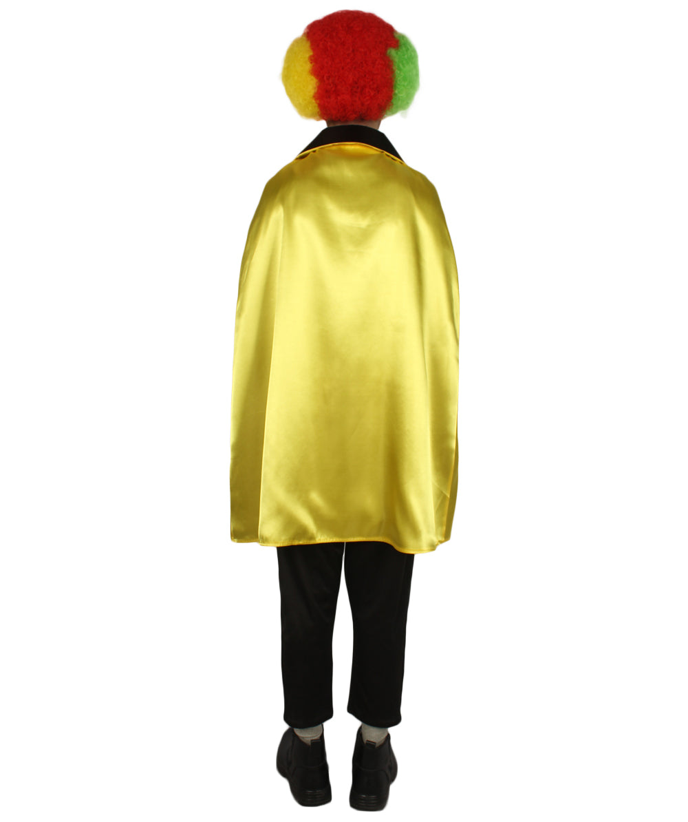 Yellow/Black Reversible Vampire Cape Costume