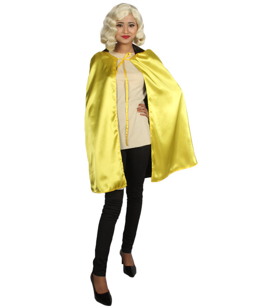 Yellow/Black Reversible Vampire Cape Costume