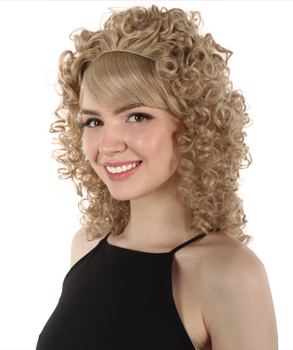 HPO Women's 80's Babe Doll Wig , Multiple Color Options