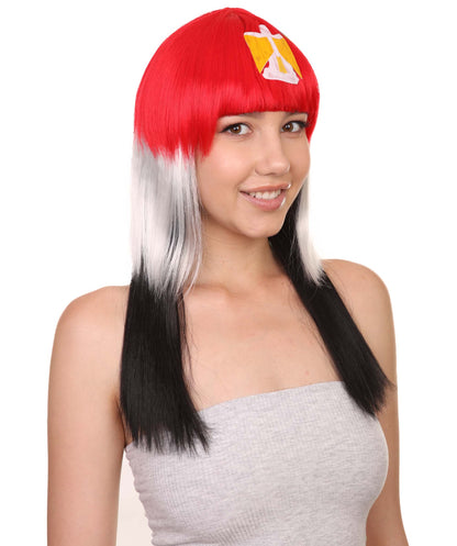 Egypt Flag Long Bob Wig