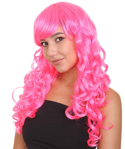 Curly Party Pink Women’s Wig