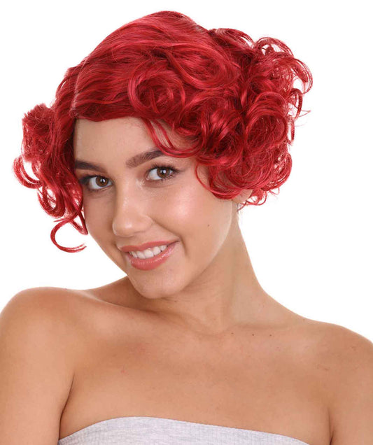 Red French Maid Women's Wig