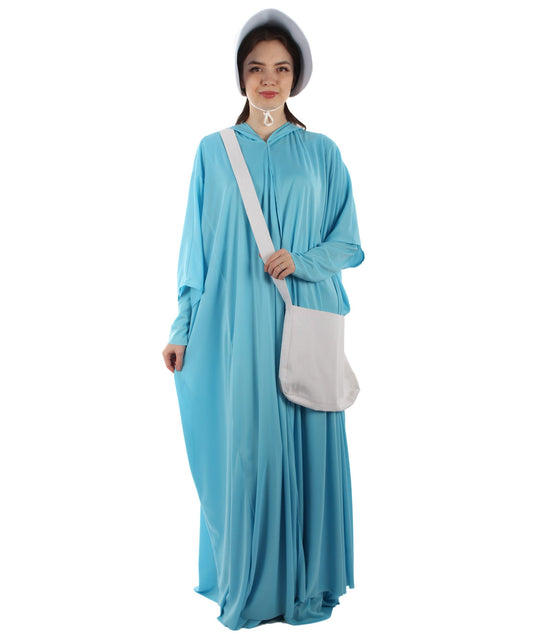 Women's Handmaid Full Set Costume | Lt Blue Fancy Costume