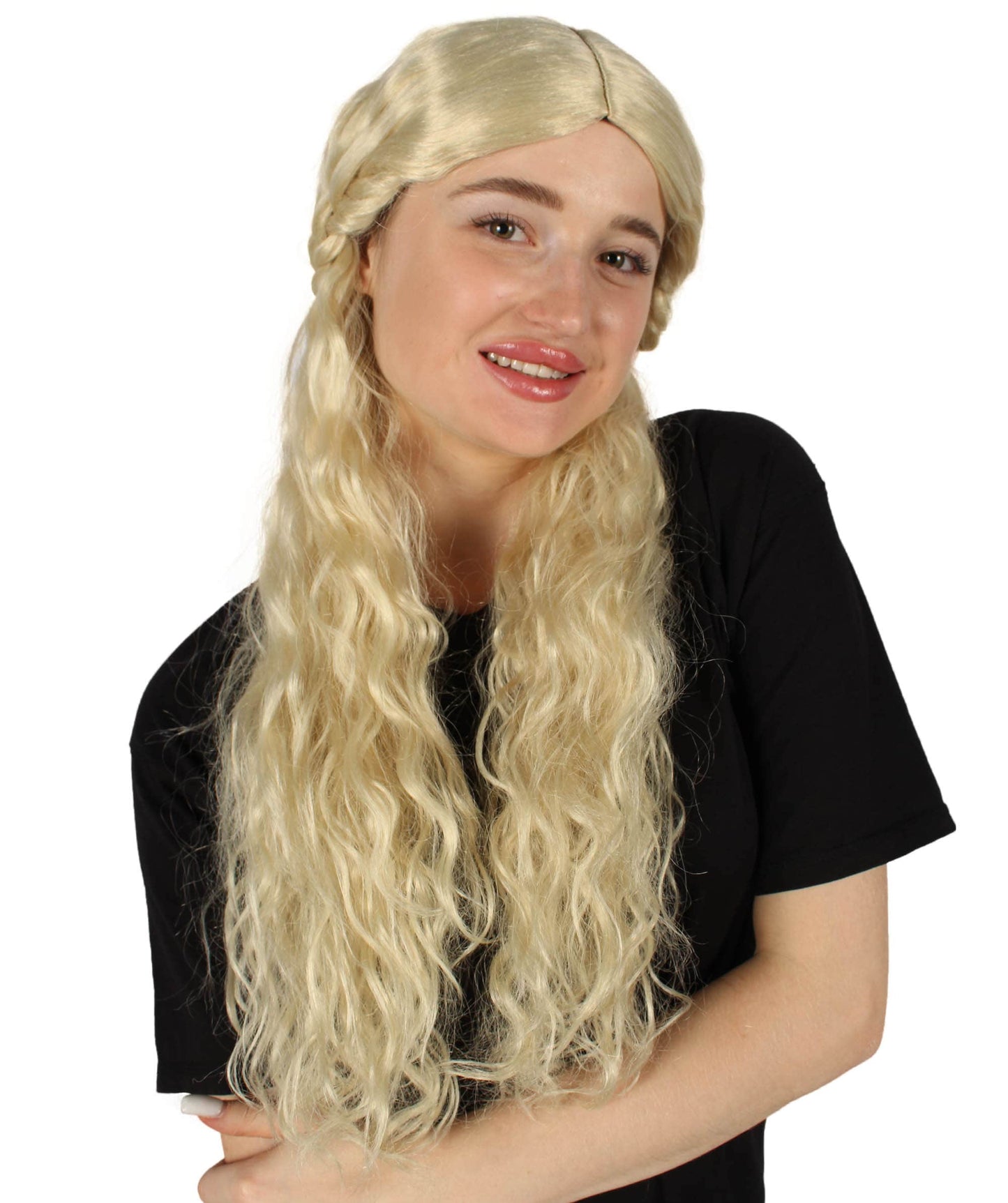 Gilded Goddess Wigs Collection | Long Womens Character Fancy Halloween Wig | Premium Breathable Capless Cap