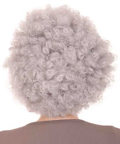 Grandma Grey Womens Wig | Super Size Jumbo Afro Fancy Halloween Wig | Premium Breathable Capless Cap