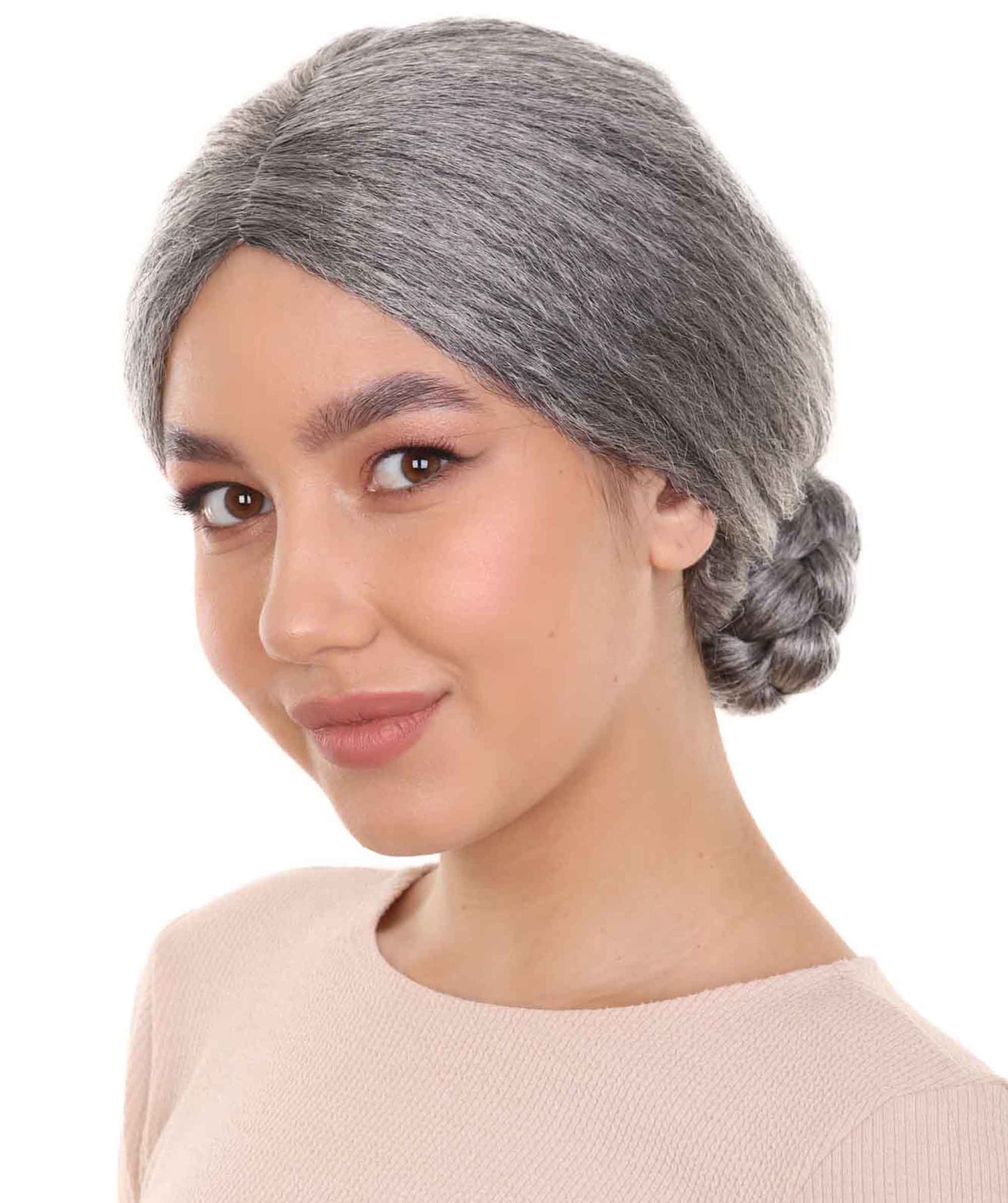 Grandma Womens Wig | Traditional Old People Halloween Wig | Premium Breathable Capless Cap