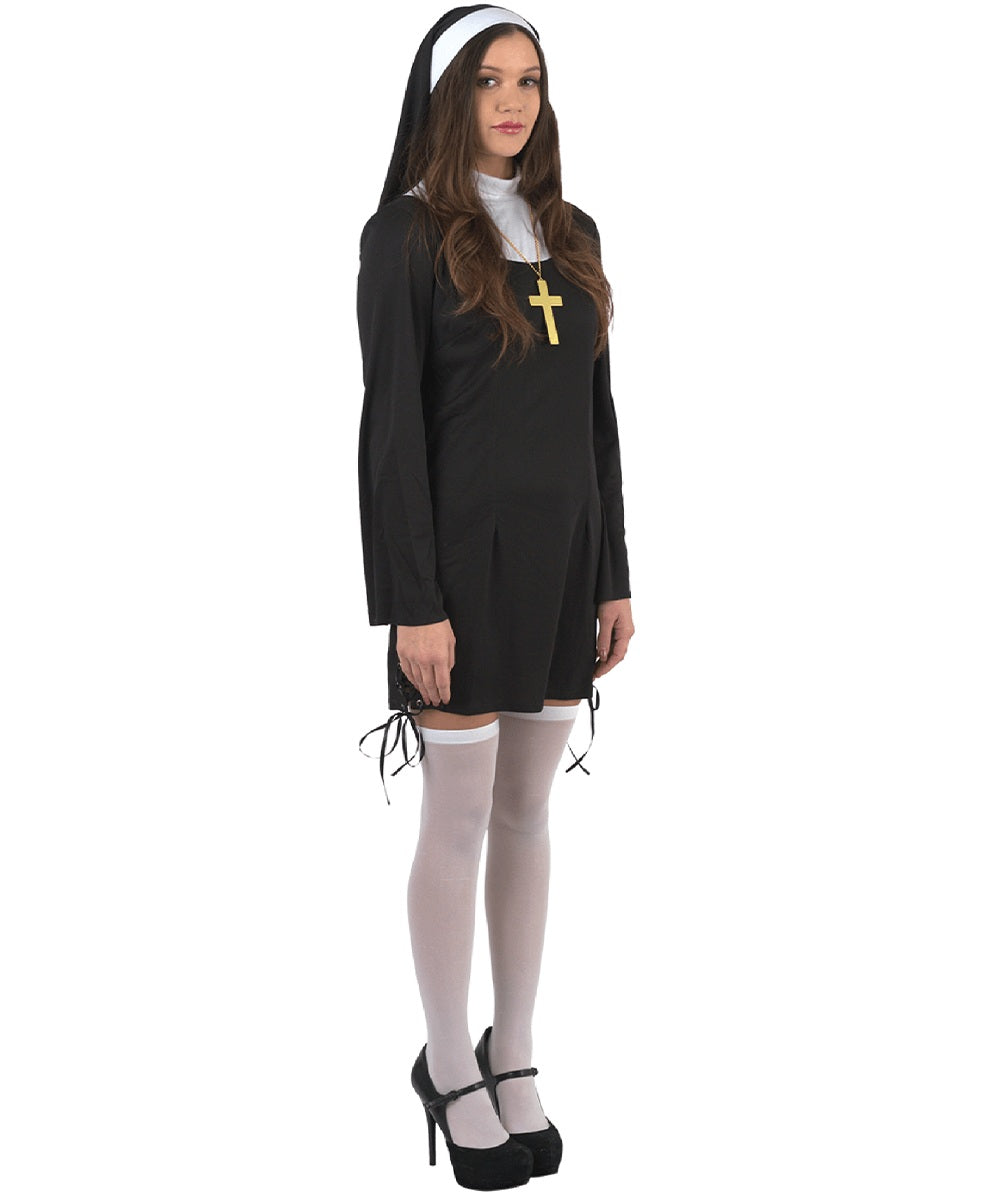 HPO | Stunning Nun | Includes Dress and Nun caps, Halloween Costume