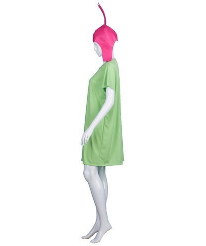 Women's Burgers Carton TV/Movie Costume | Pink & Green Halloween Costume