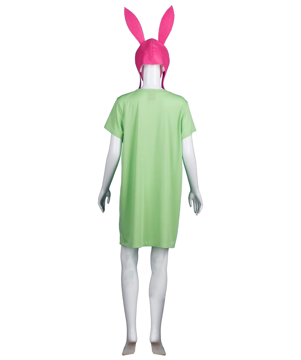 Women's Burgers Carton TV/Movie Costume | Pink & Green Halloween Costume