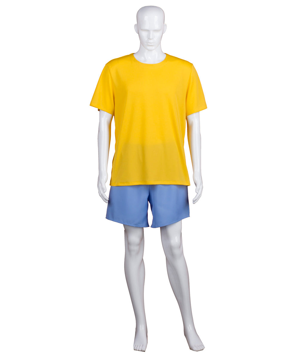 Men's Burgers Carton TV/Movie Costume | Yellow & Blue Fancy Costume